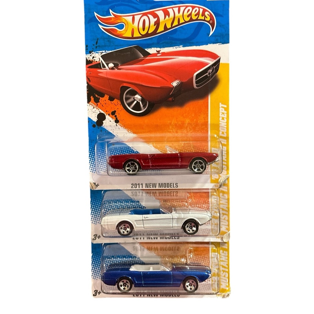 set of 3 Hotwheels 63 ford mustang II concept